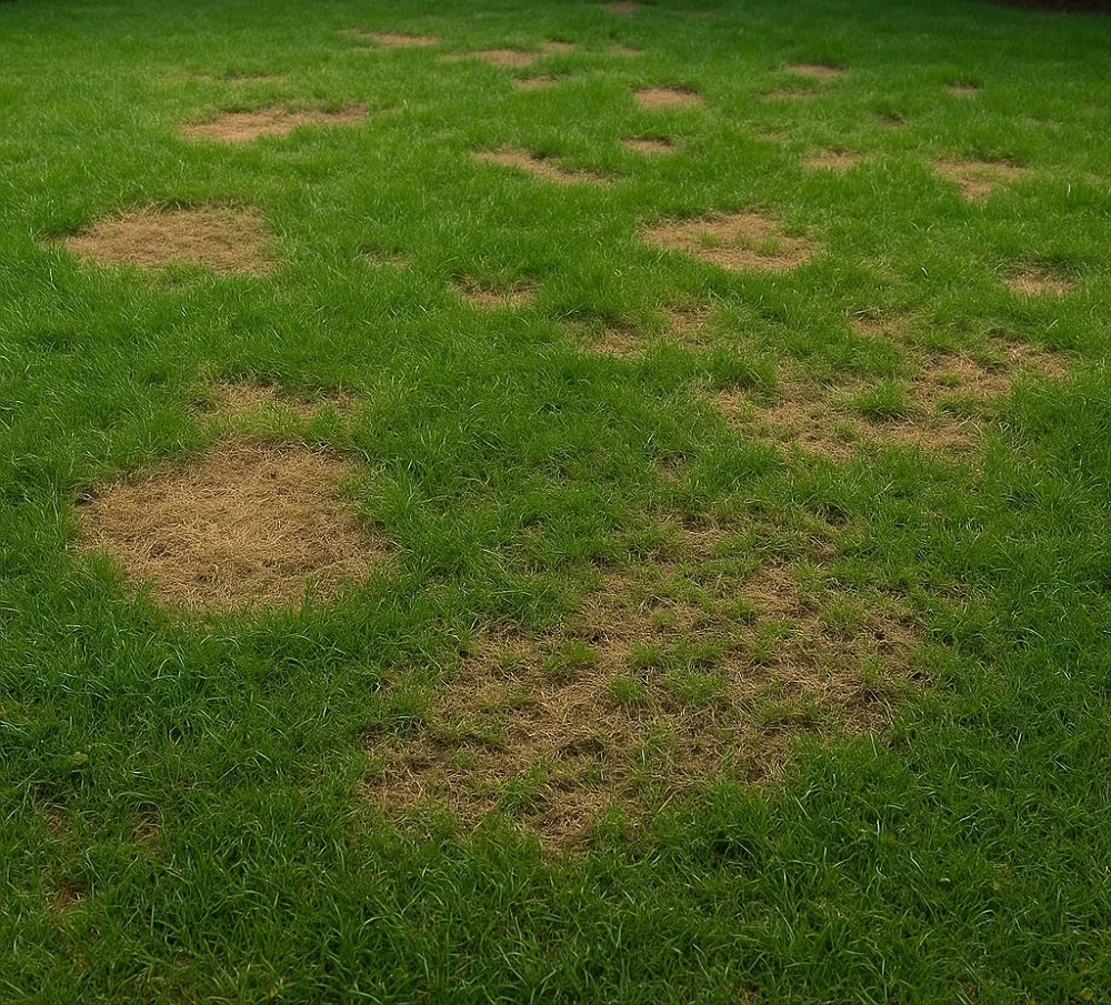 Lawn Grub Damage Brown Spots Lawn Grub Damage Brown Spots